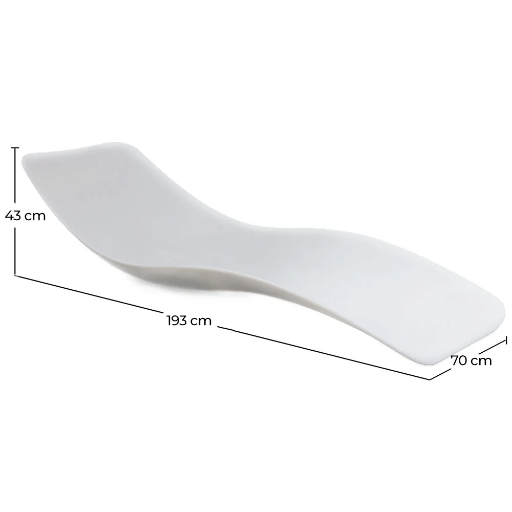 Chaise longue de piscine design - Blanc mat - Hero image 10