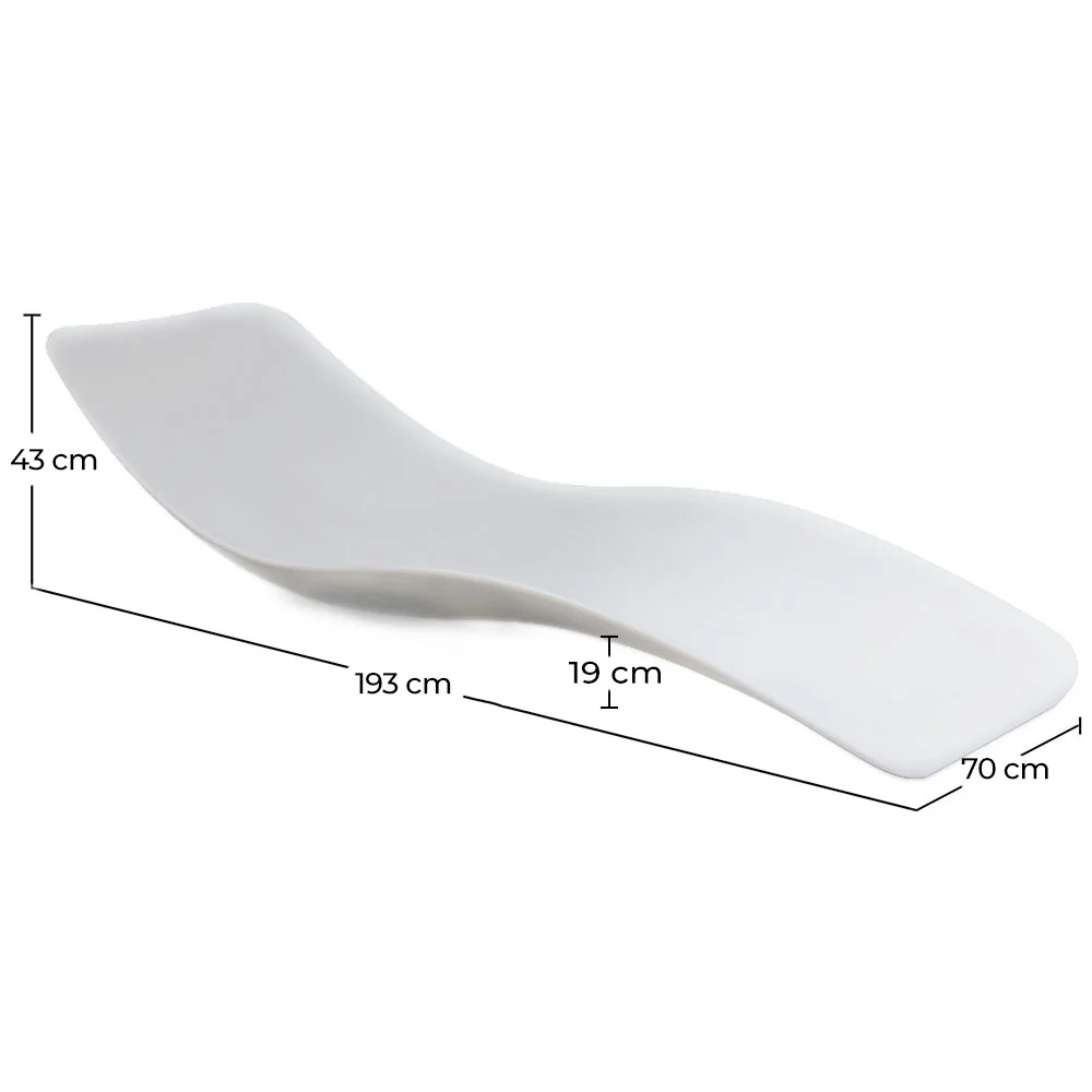 Chaise longue de piscine design - Blanc mat - Hero image 10