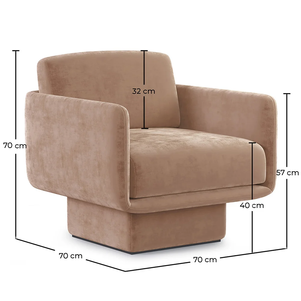  Fauteuil Rembourré en Velours - Jackson image 10