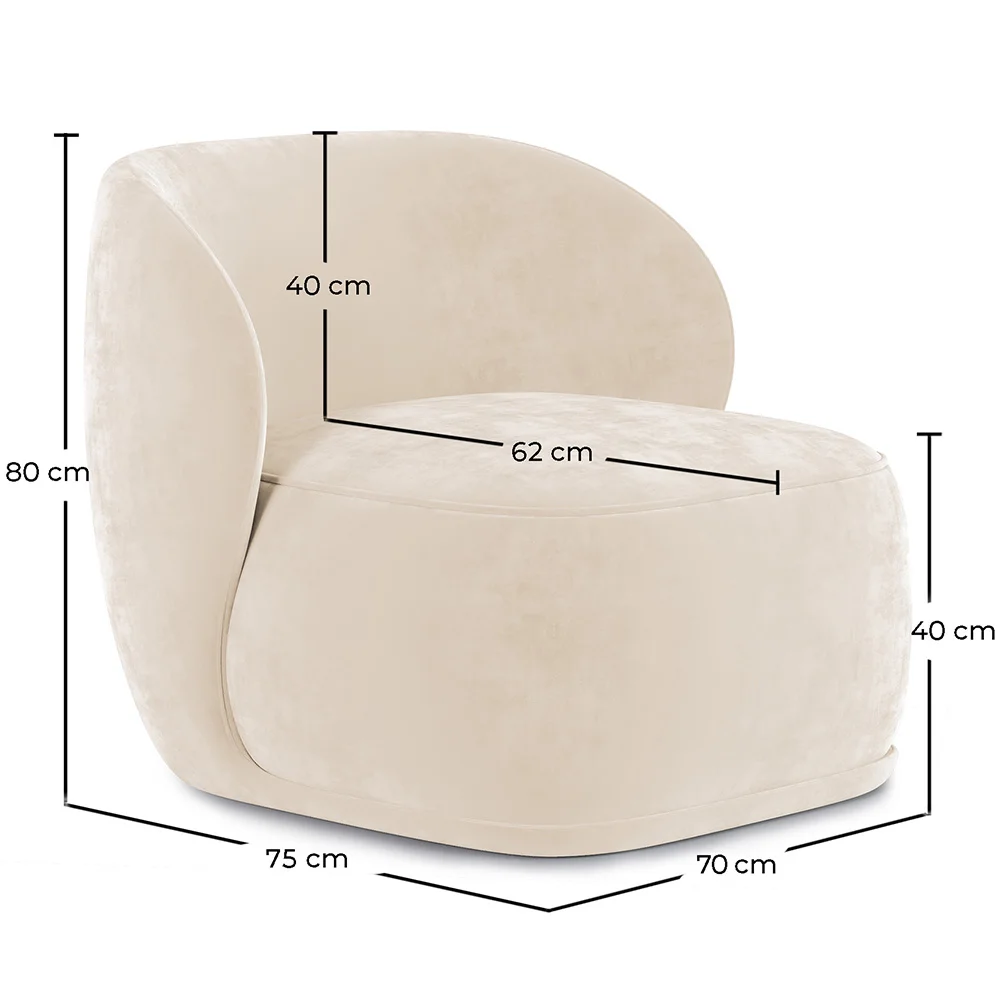 Fauteuil Tapissé en Velours - Butaca - Mykel image 10