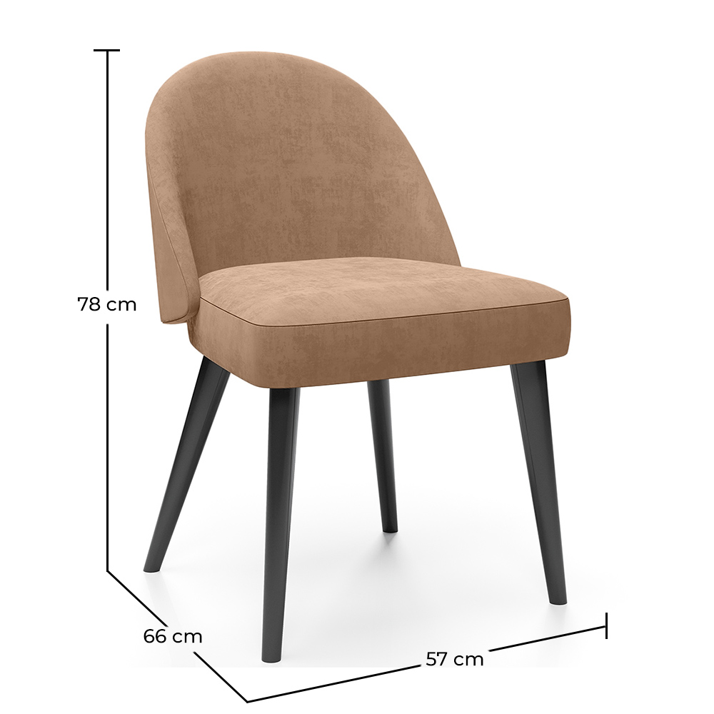 Chaise de Salle à Manger - Revêtue de Velours - Grata image 10