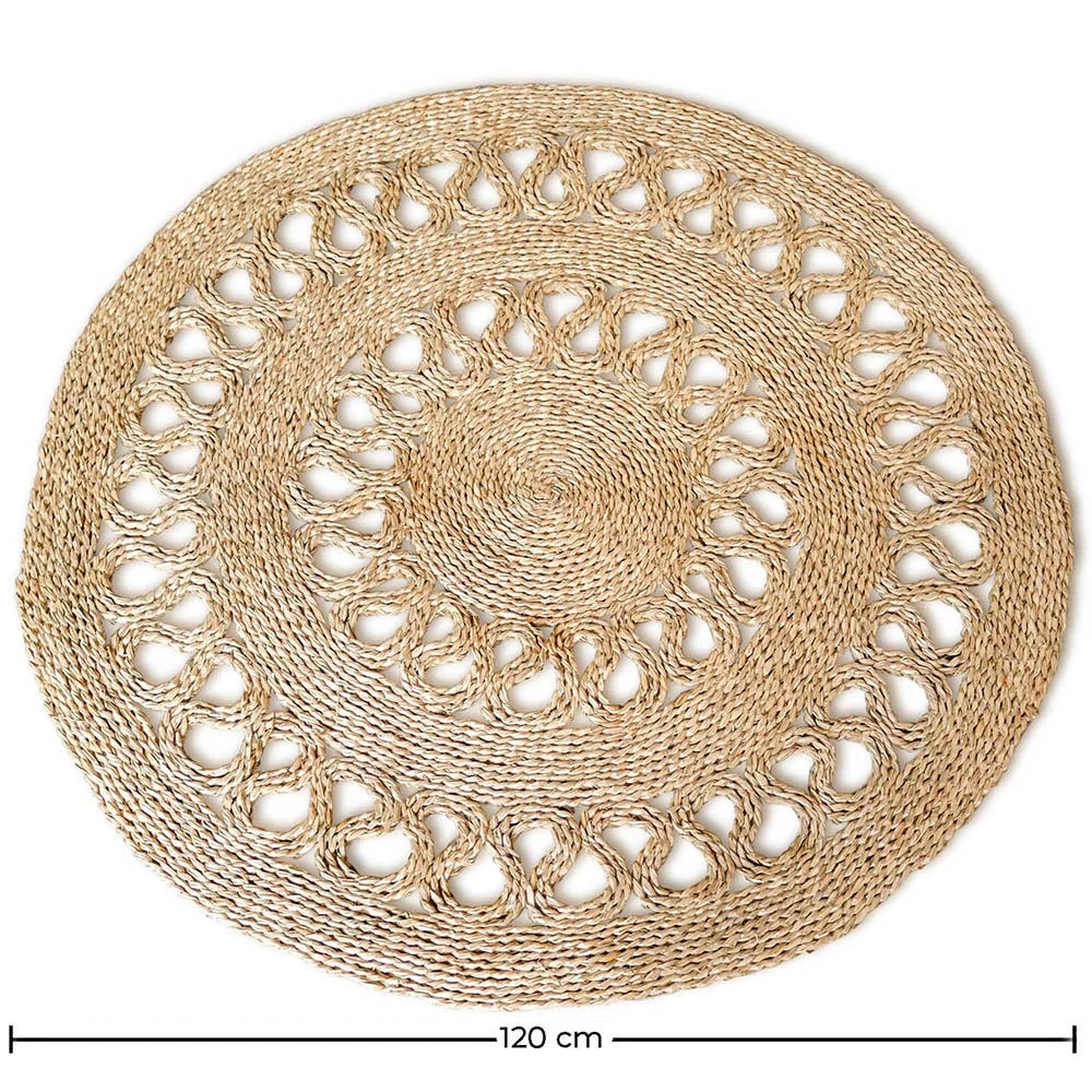 Tapis rond en jute - Boho Bali - 120 CM - Ilya image 10