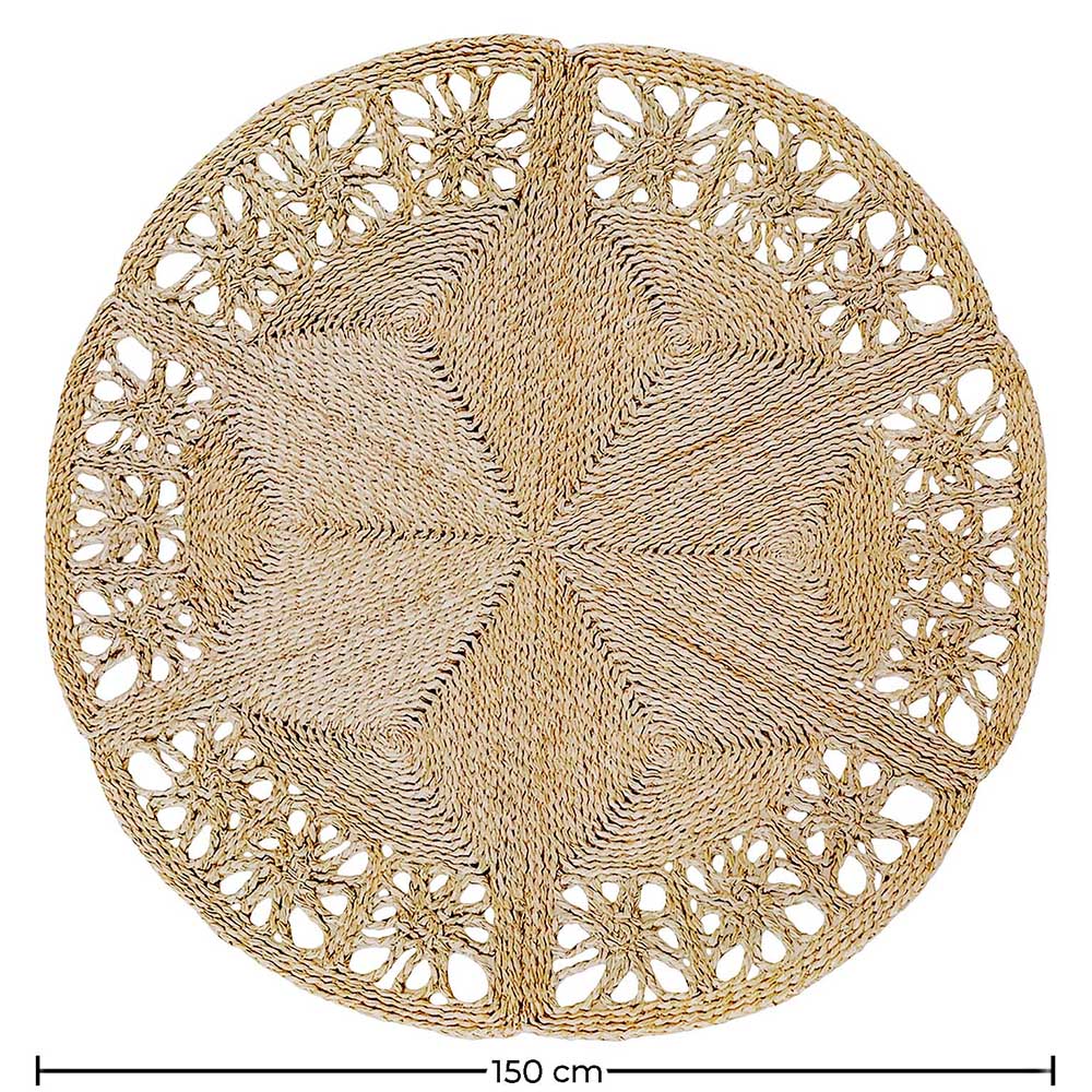 Tapis rond en jute - Boho Bali - 150 CM - Bilú image 10