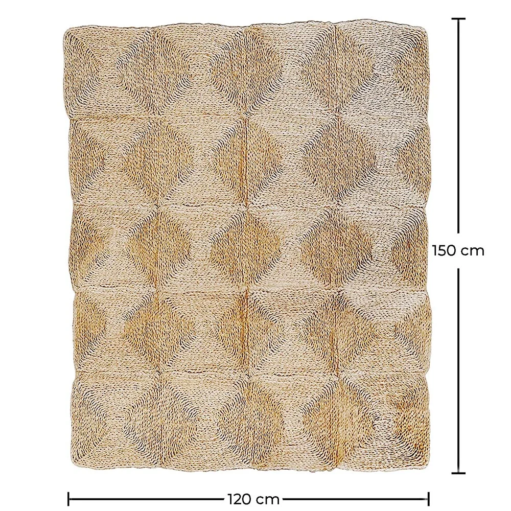 Tapis rectangulaire en jute - Boho Bali - 120x150 CM - Lubya image 10