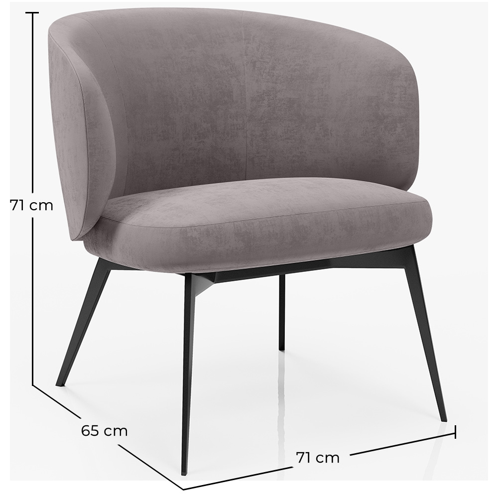 Fauteuil Design Courbé Tapissé Style Contemporain - Opreh image 10