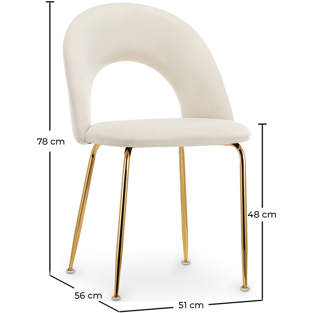 Chaise de Salle à Manger - Revêtue de Velours - Amarna image 10
