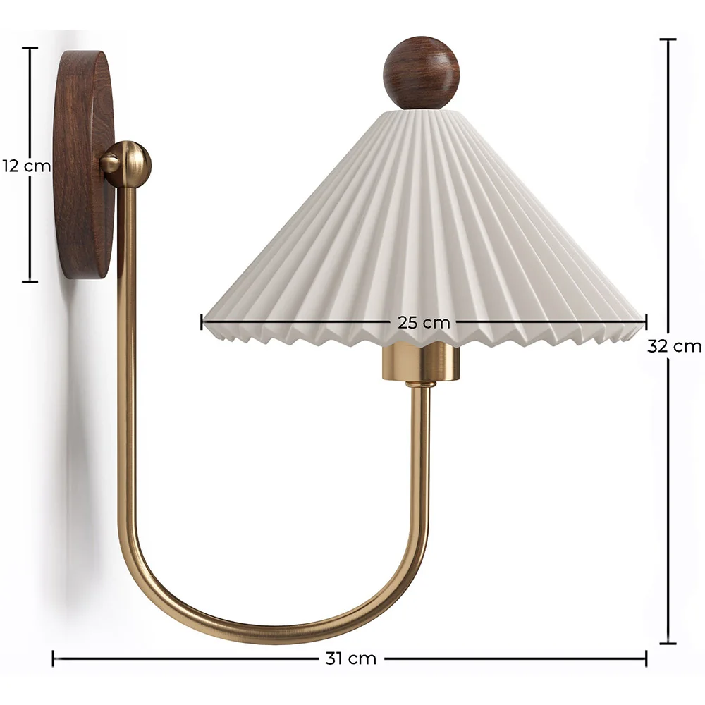 Lampe Murale en Or Vieilli - Applique Vintage - Leig image 10