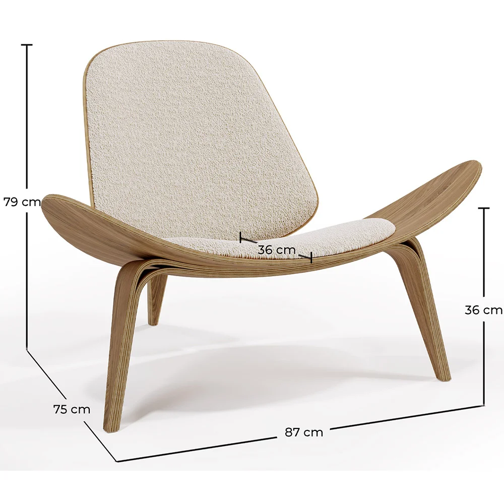 Fauteuil design - Fauteuil scandinave - Revêtement en Boucle - Lucy image 10