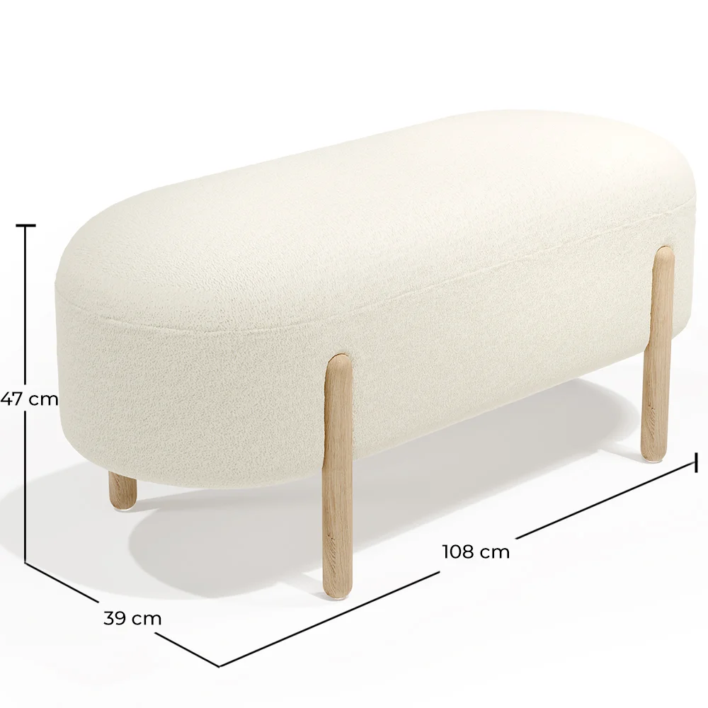Banc Rembourré en Bouclé - Curve image 10