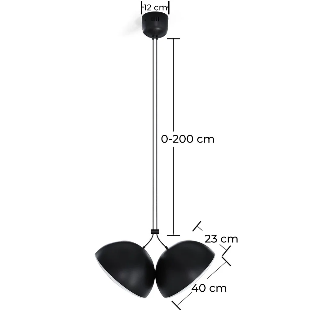 Lampe Suspendue - 2 Spots LED - Dual image 10