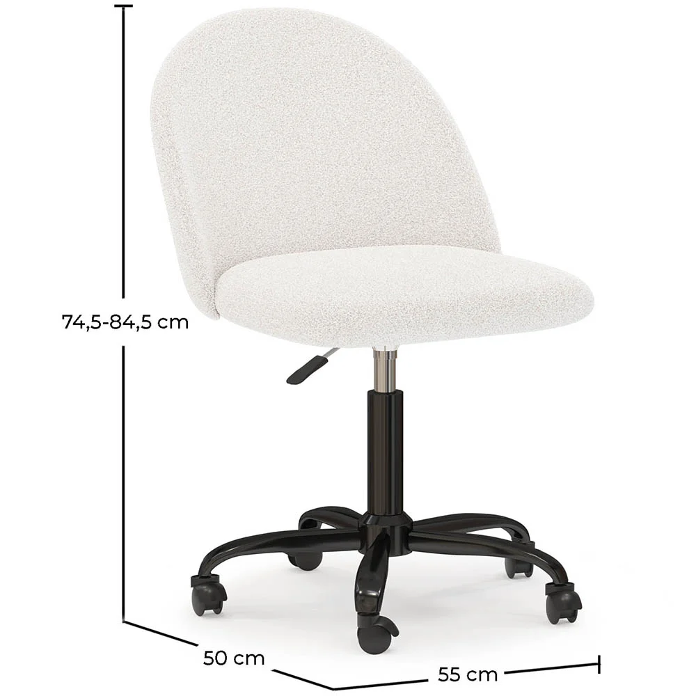 Chaise de Bureau Rembourrée - Bouclé - Evelyne image 10