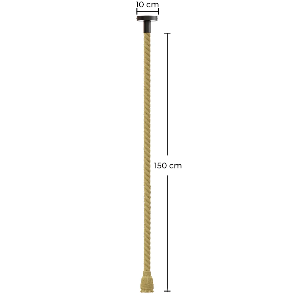 Câble en Corde pour Lampe Suspendue - Style Boho Industriel - Bamba image 10