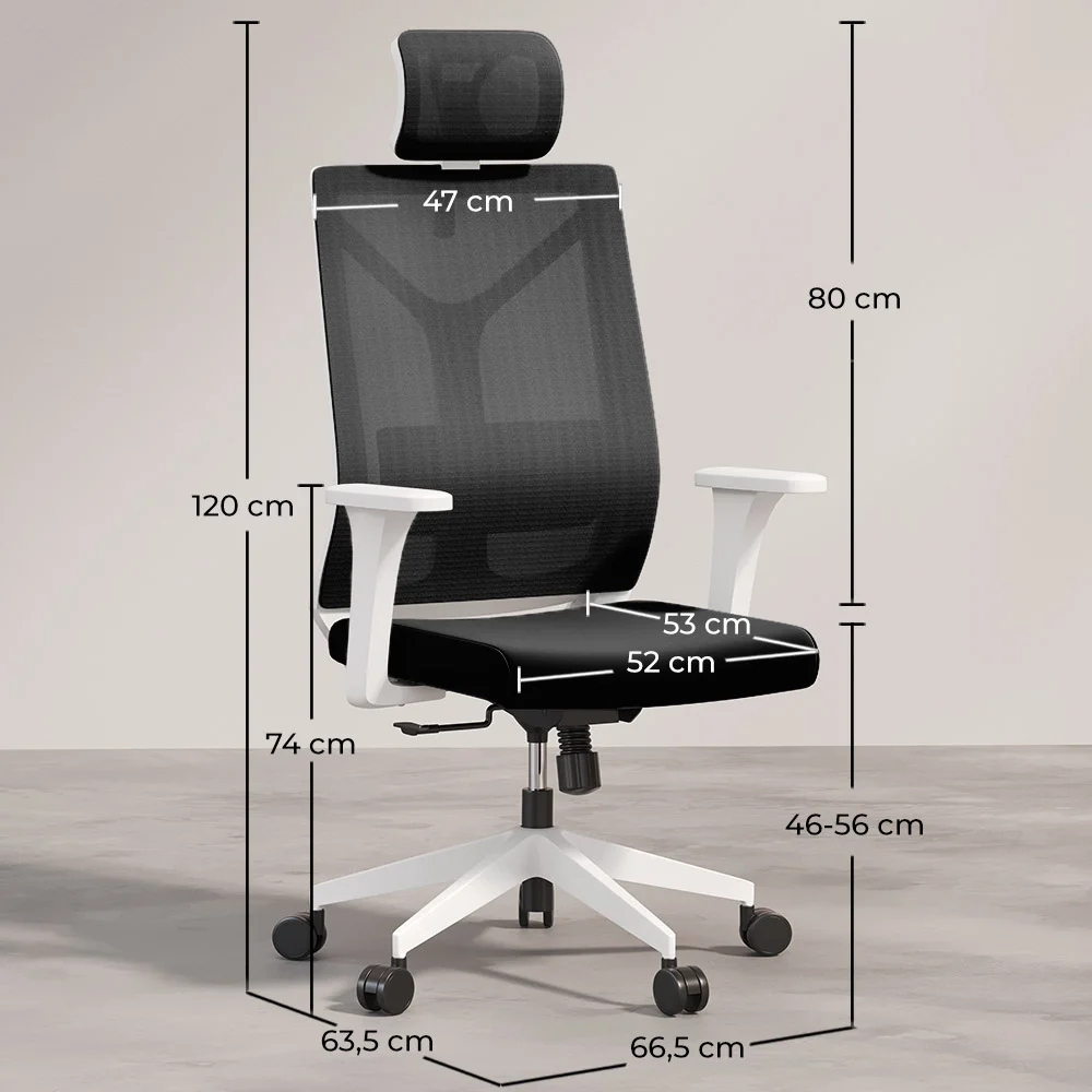 Chaise de bureau ergonomique avec roulettes et accoudoirs - Ergal image 10