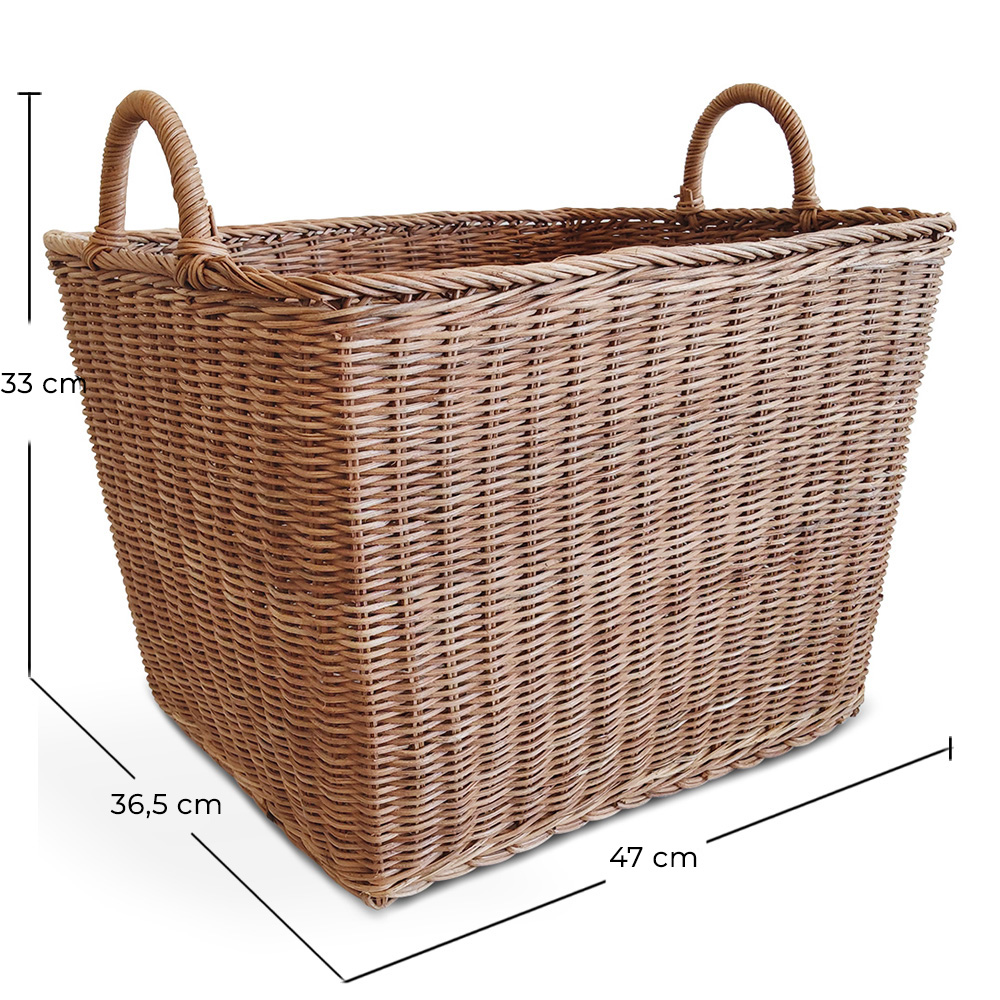 Panier en Rotin avec Poignées - 45x35CM - Luisa image 10