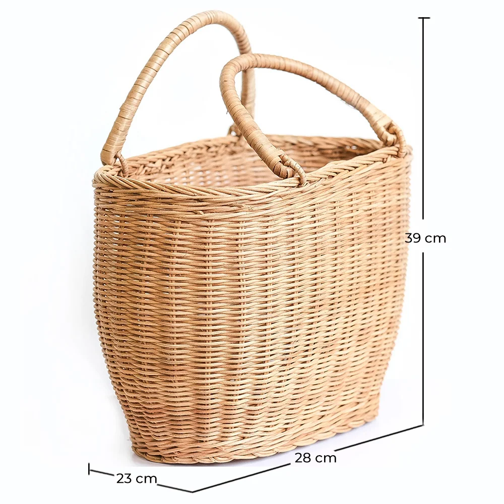Panier en rotin avec poignées - Keray image 10