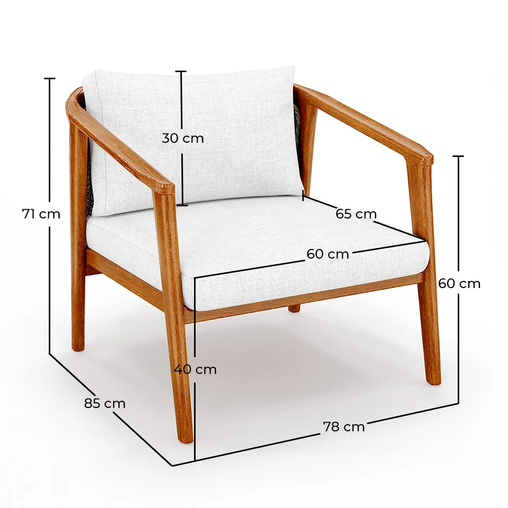 Fauteuil d'extérieur en bois de teck - Bamas image 10