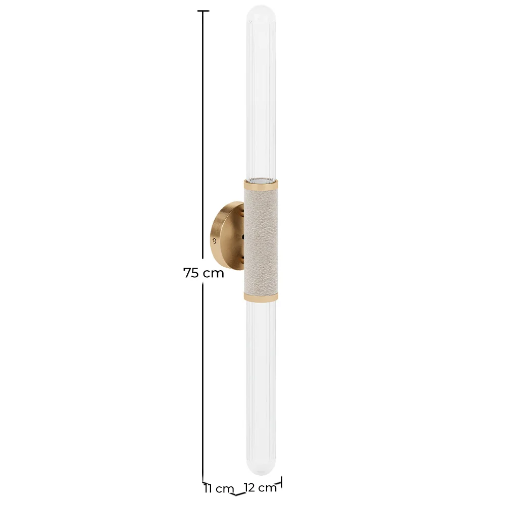 Applique Murale Tube LED en Métal et Verre - Vintage - Wada image 10