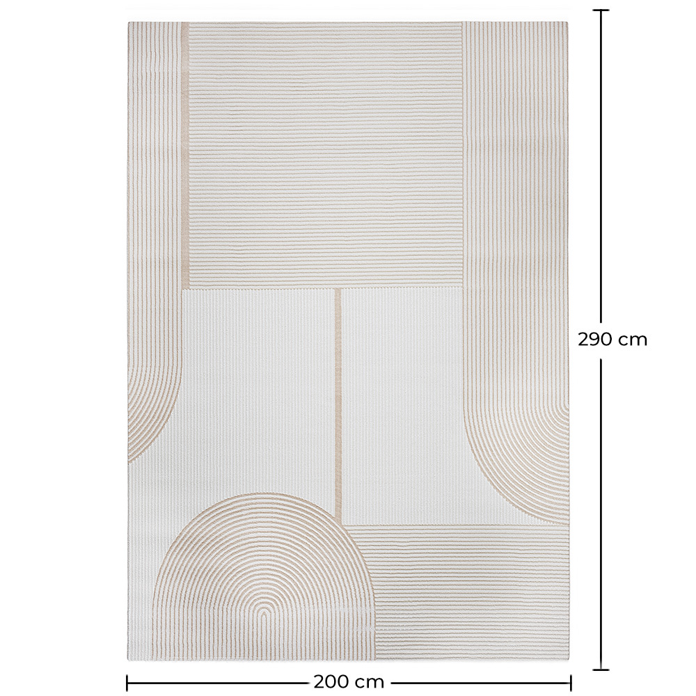 Grand Tapis Design Contemporain et Moderne - Beige (290x200 cm) - Dhoka image 10