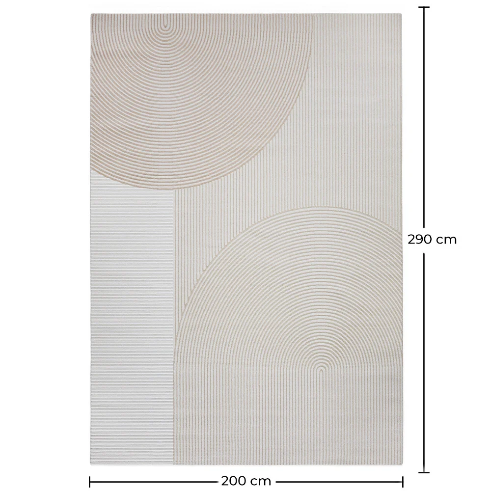 Grand Tapis Design Contemporain et Moderne - Beige (290x200 cm) - Ryng image 10
