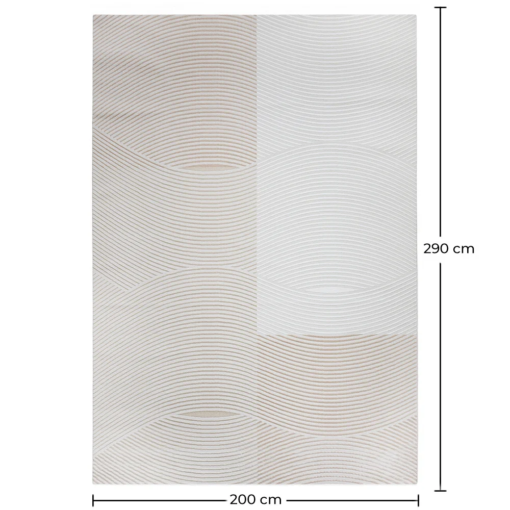 Grand Tapis Design Contemporain et Moderne - Beige (290x200 cm) - Kirui image 10