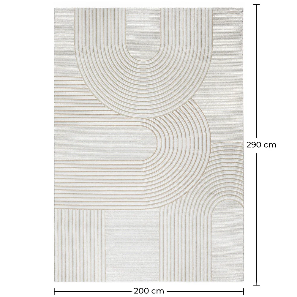 Grand Tapis Design Contemporain et Moderne - Beige (290x200 cm) - Grut image 10