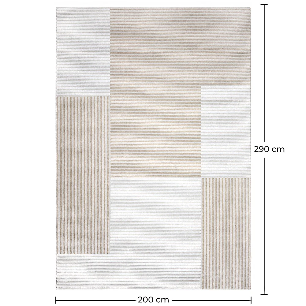 Grand Tapis Design Contemporain et Moderne - Beige (290x200 cm) - Layra image 10