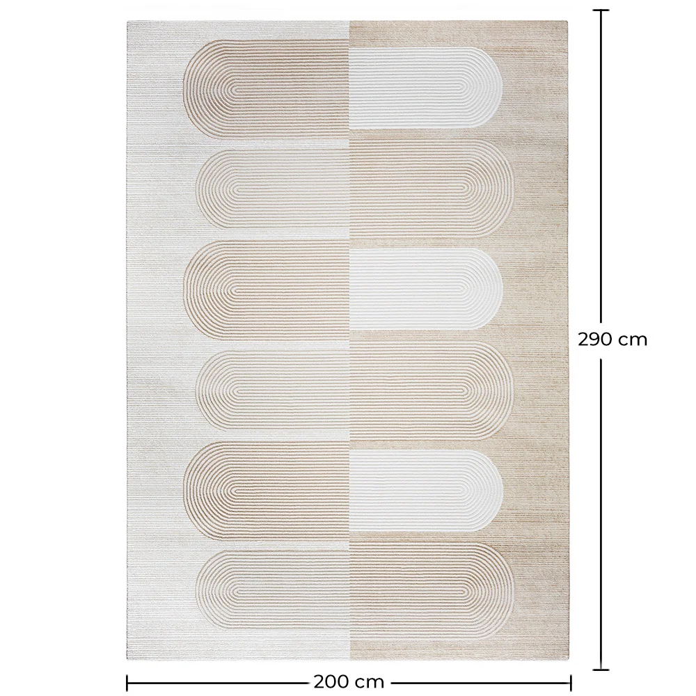 Grand Tapis Design Contemporain et Moderne - Beige (290x200 cm) - Qyar image 10