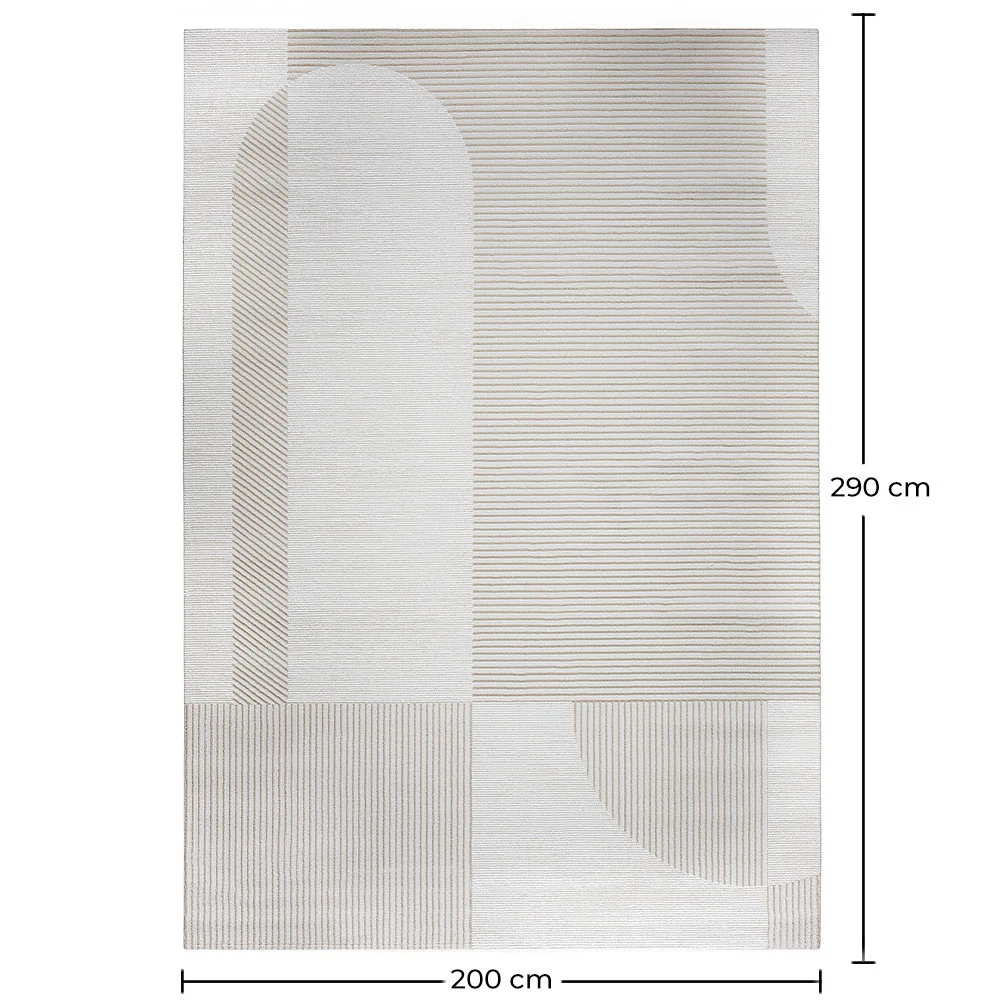 Grand Tapis Design Contemporain et Moderne - Beige (290x200 cm) - Spere image 10