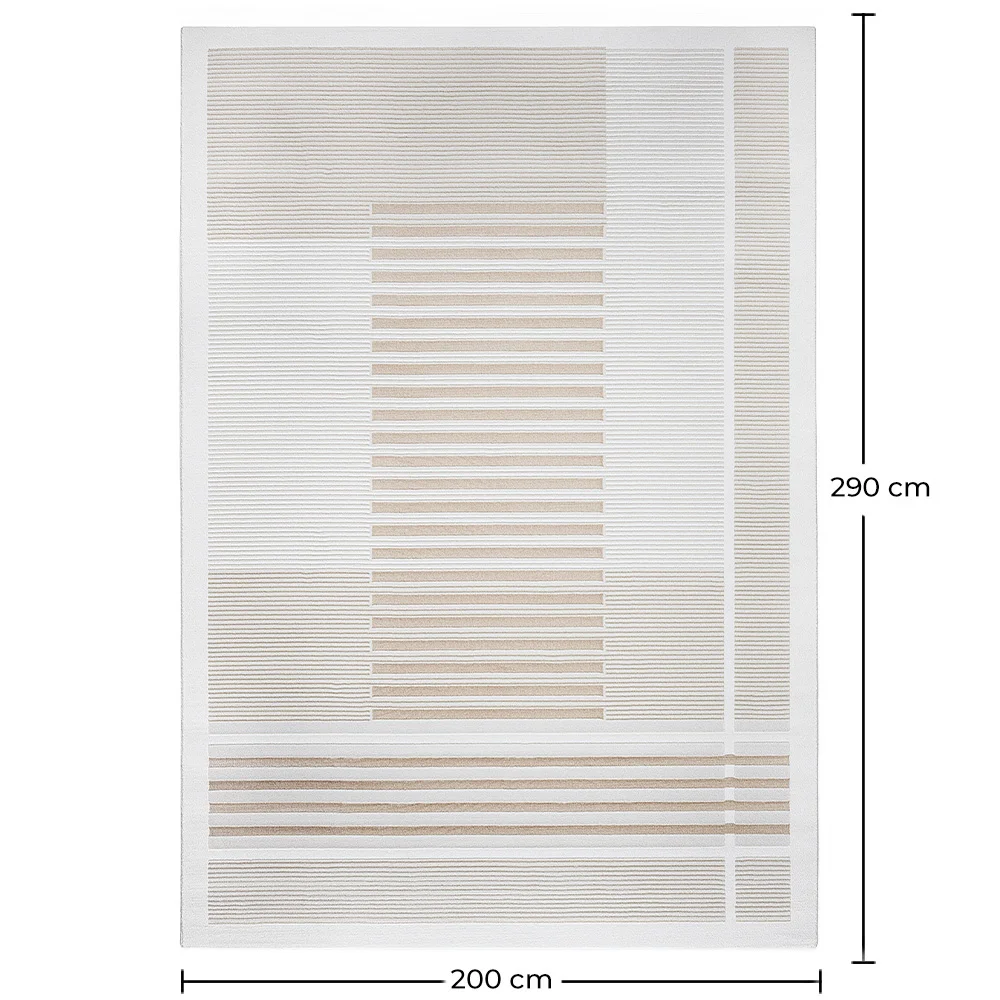 Grand Tapis Design Contemporain et Moderne - Beige (290x200 cm) - Verla image 10