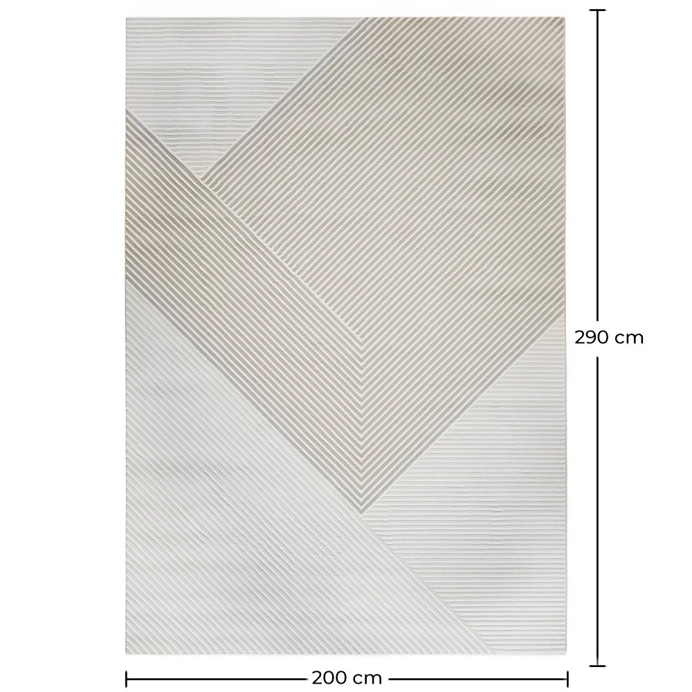 Grand Tapis Design Contemporain et Moderne - Beige (290x200 cm) - Escara image 10