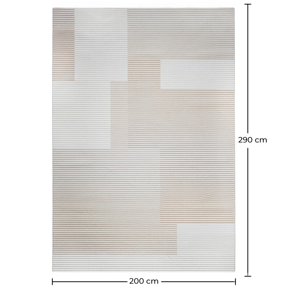 Grand Tapis Design Contemporain et Moderne - Beige (290x200 cm) - Vistu image 10