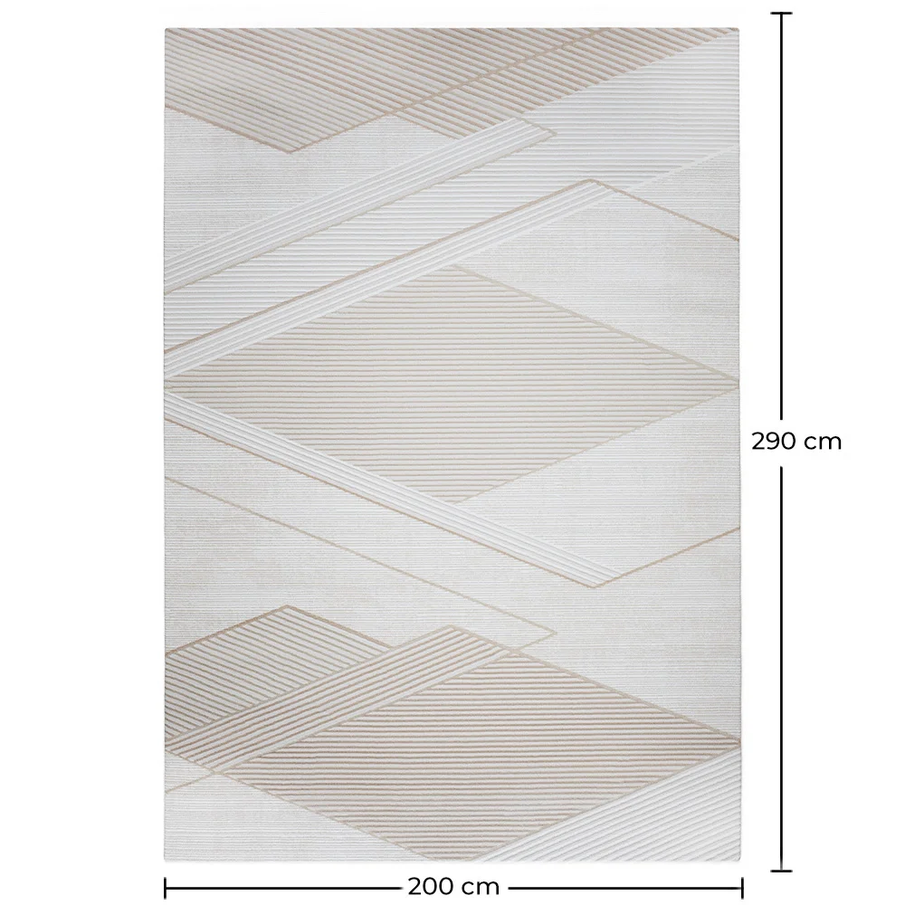 Grand Tapis Design Contemporain et Moderne - Beige (290x200 cm) - Utana image 10