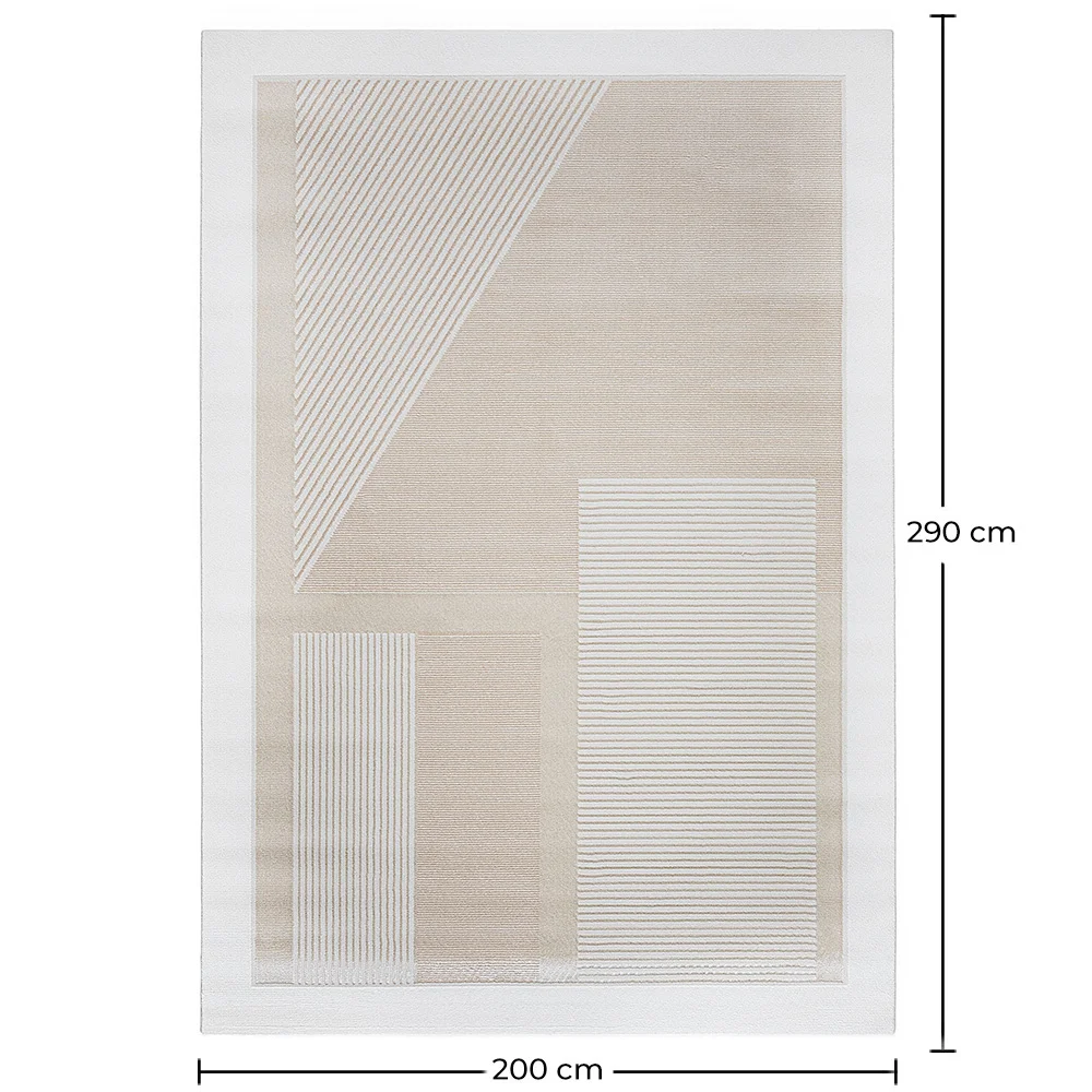 Grand Tapis Design Contemporain et Moderne - Beige (290x200 cm) - Terna image 10