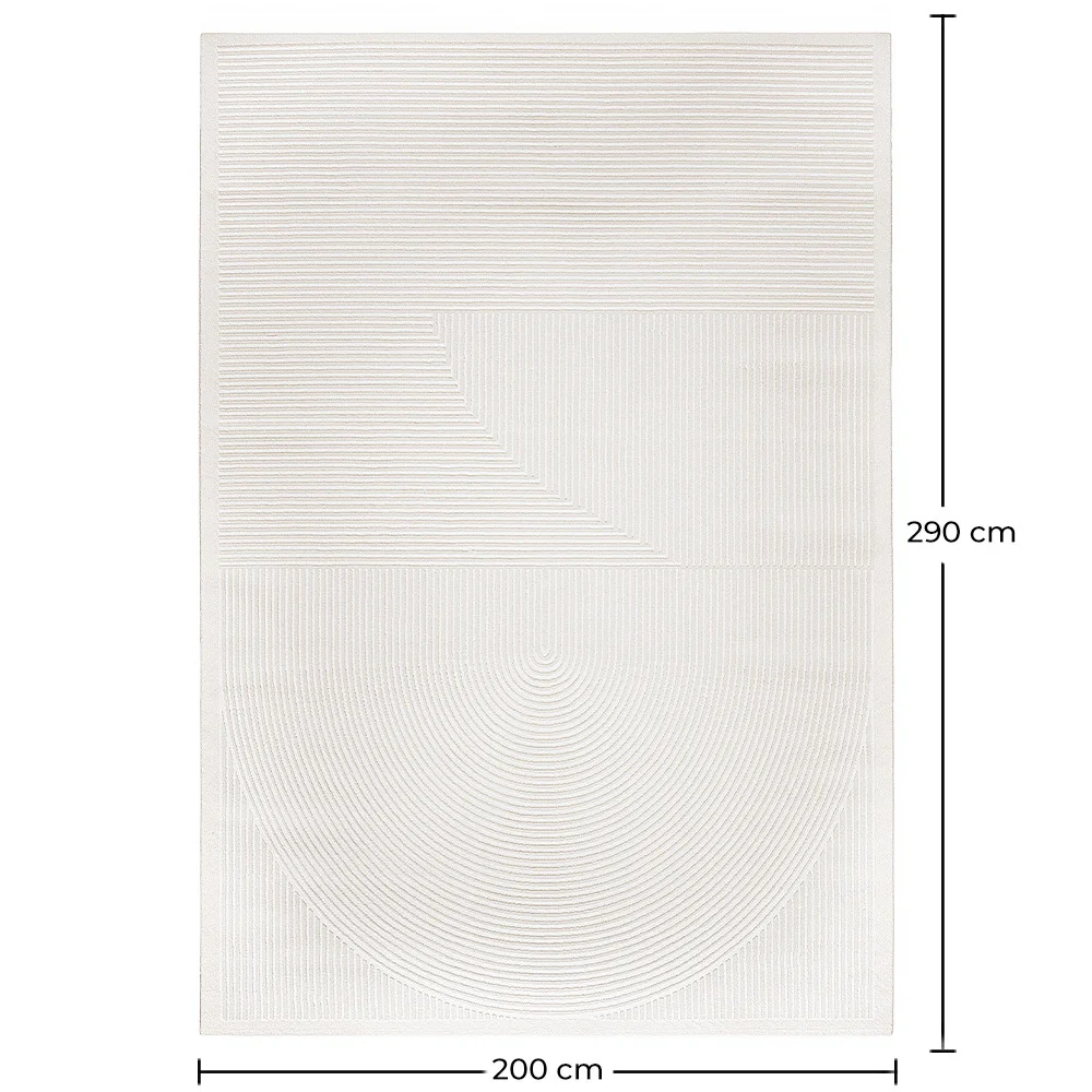 Grand Tapis Design Contemporain et Moderne - Beige (290x200 cm) - Dubisa image 10
