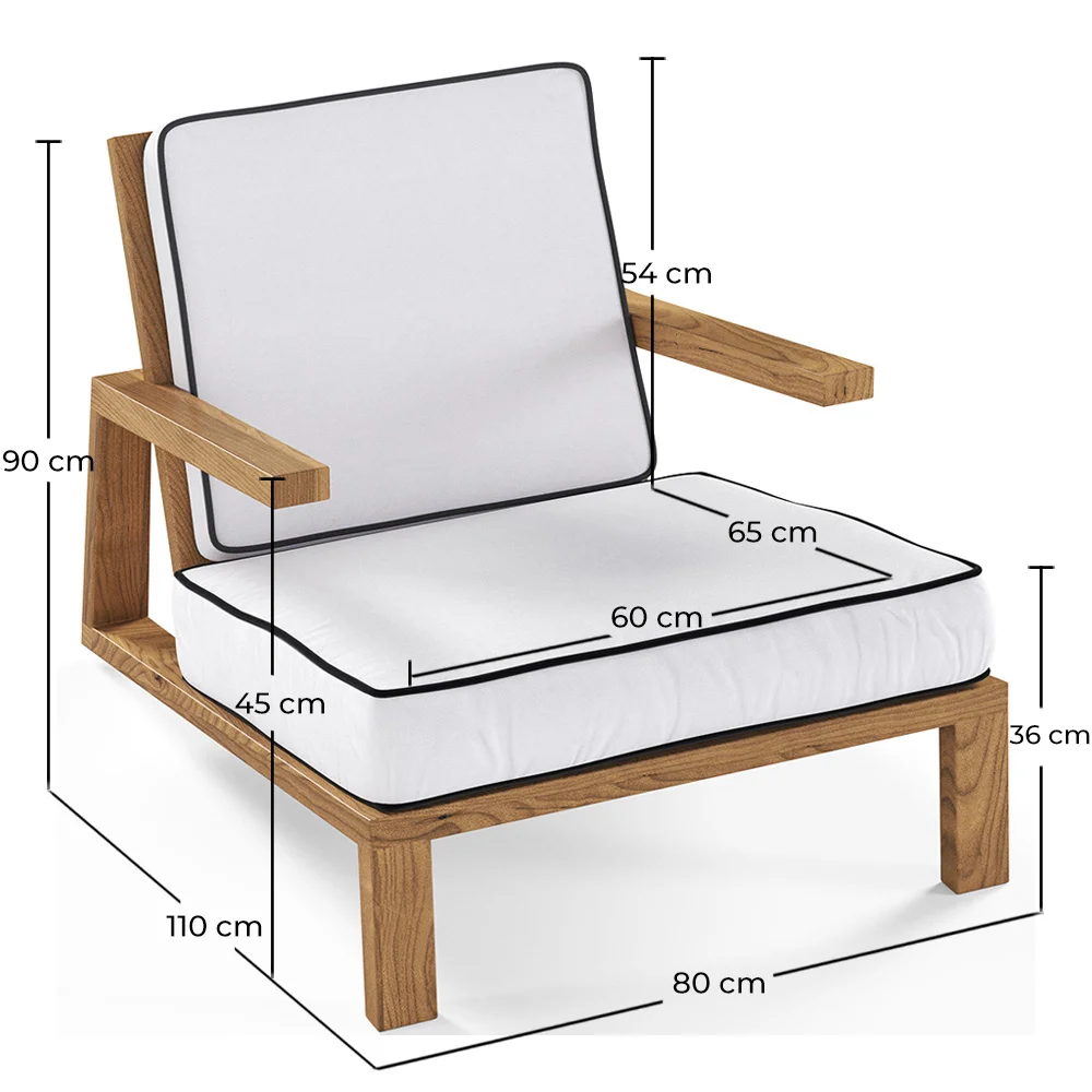 Fauteuil d'extérieur en bois de teck - Carsa image 10