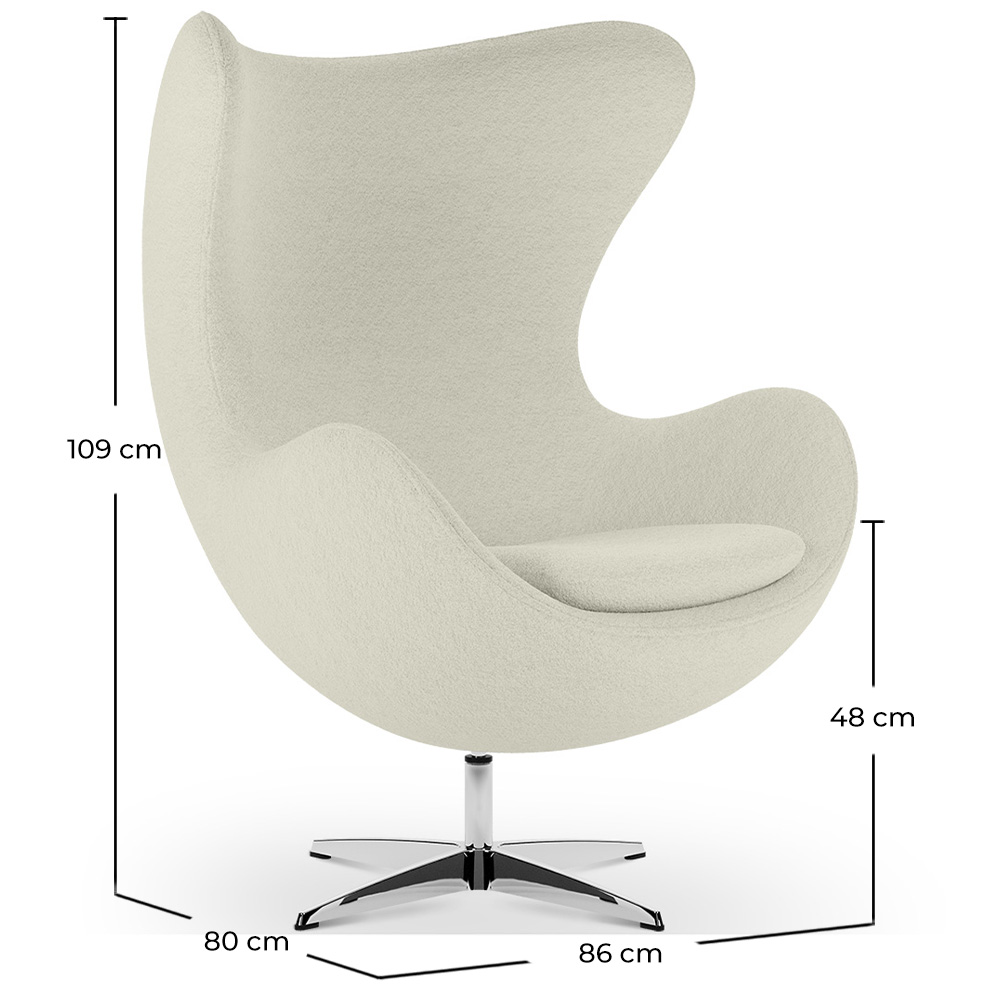 Fauteuil avec accoudoirs - En Bouclette Fausse Fourrure Tapissée - Brave image 10