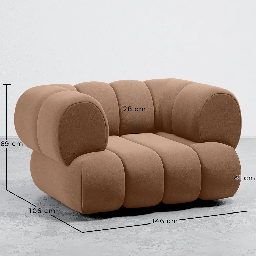 Fauteuil en Velours - Style Moderne - Velvet Courbé image 10