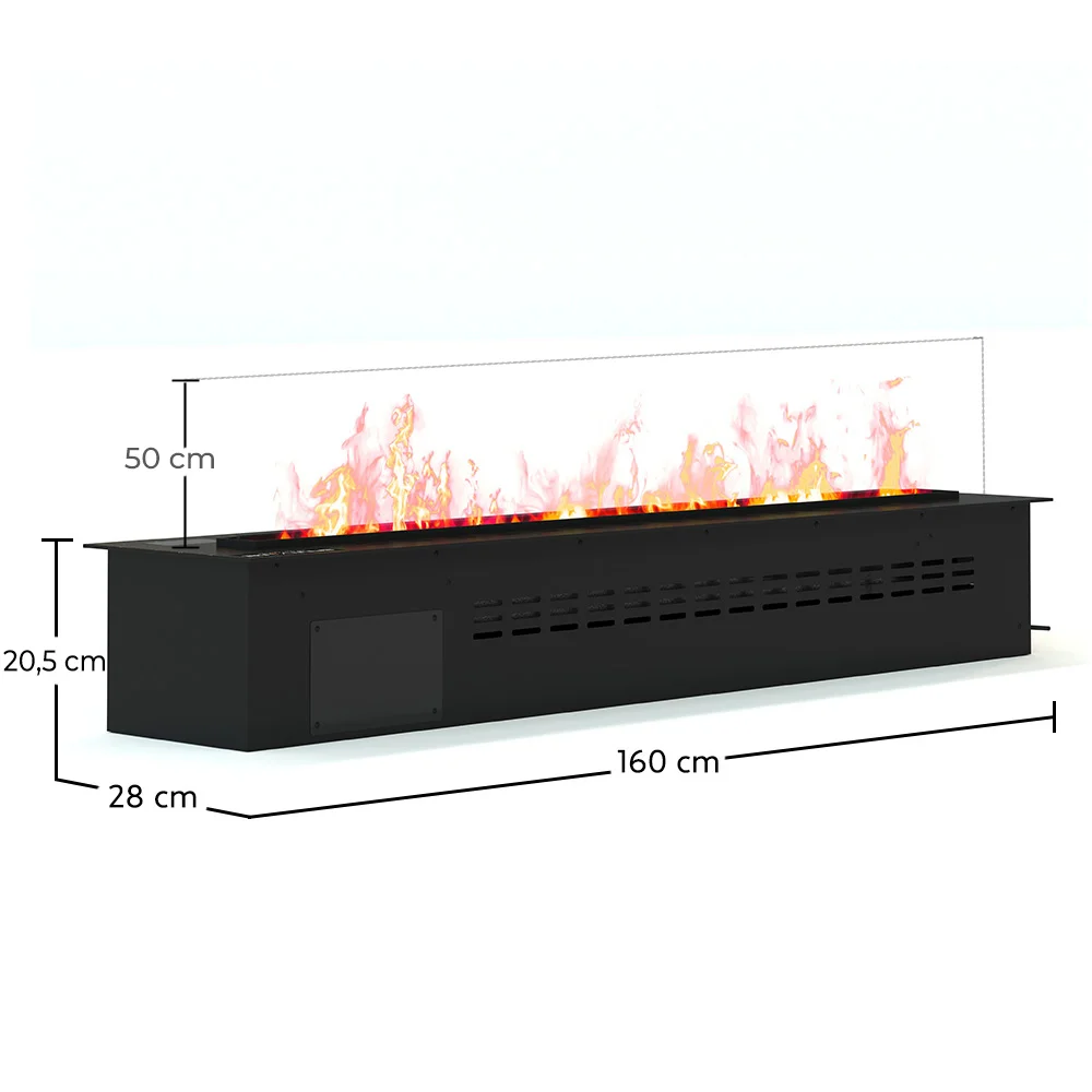 Cheminée Électrique Décorative avec Flamme de Vapeur d'Eau - 160CM image 10