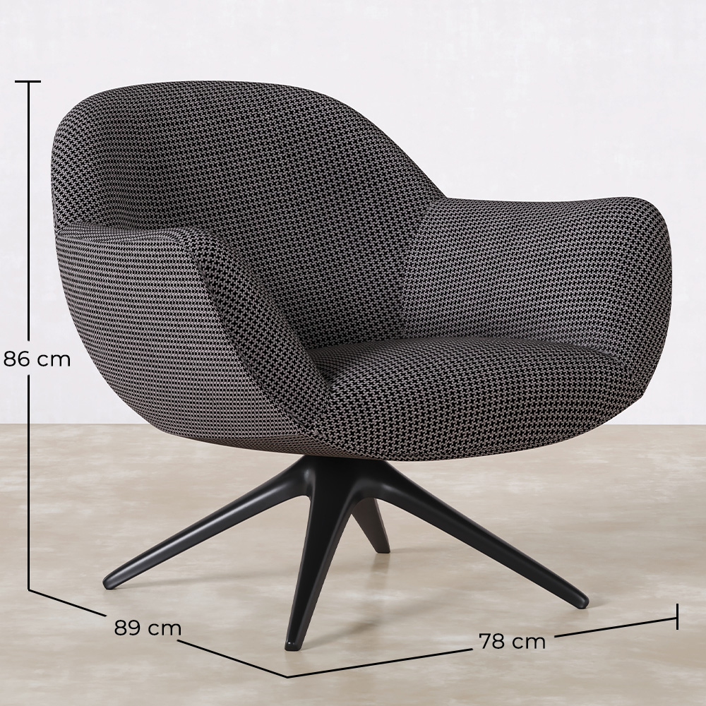 Fauteuil Tapissé Design Courbé Style Contemporain - Mirrel image 10