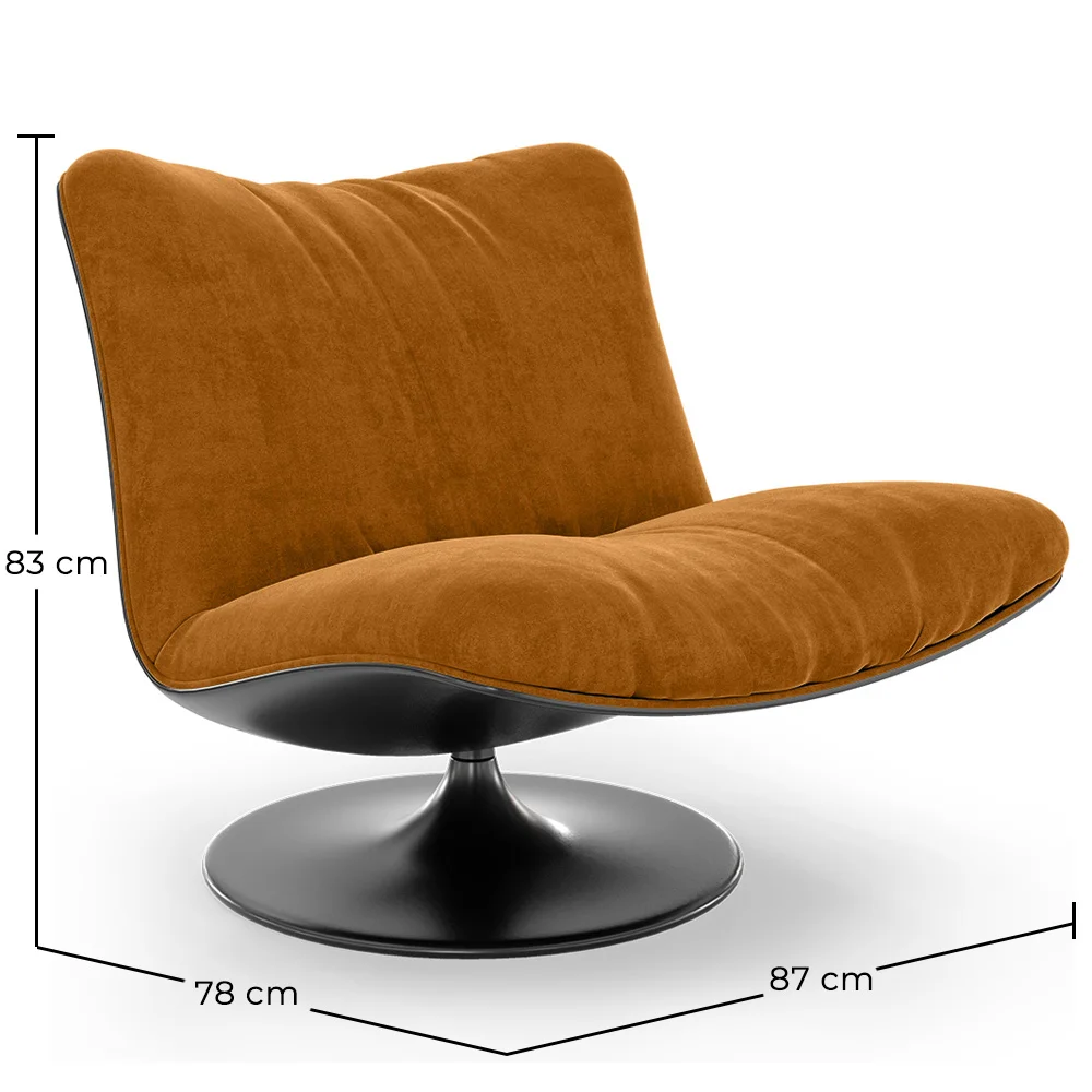Fauteuil Capitonné Design Courbé Style Contemporain - Tulipe image 10