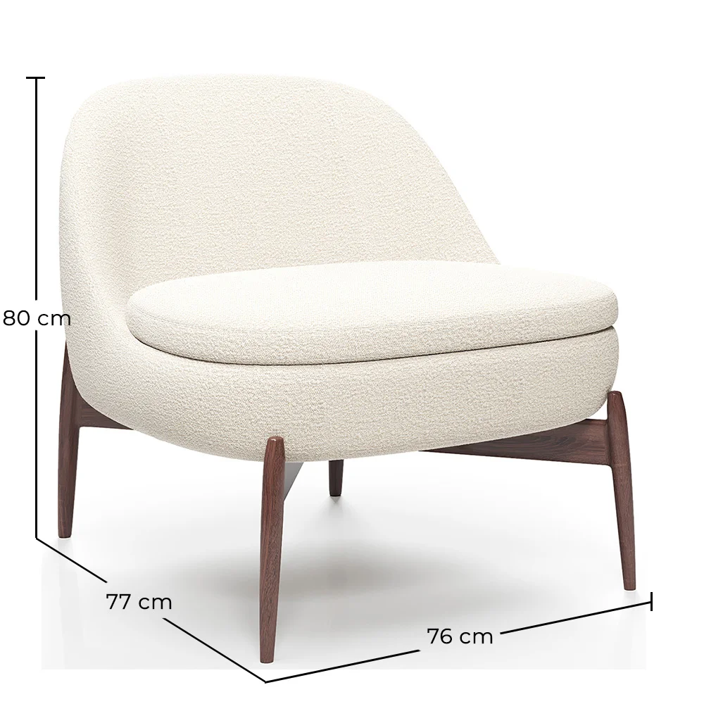 Fauteuil Tapissé au Design Courbé Scandinave - Larseen image 10