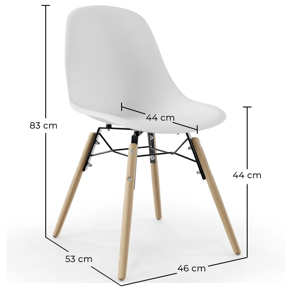 Chaise de Salle à Manger - Design Scandinave - Pieds en Bois - Lot de 4 - Skögur image 10