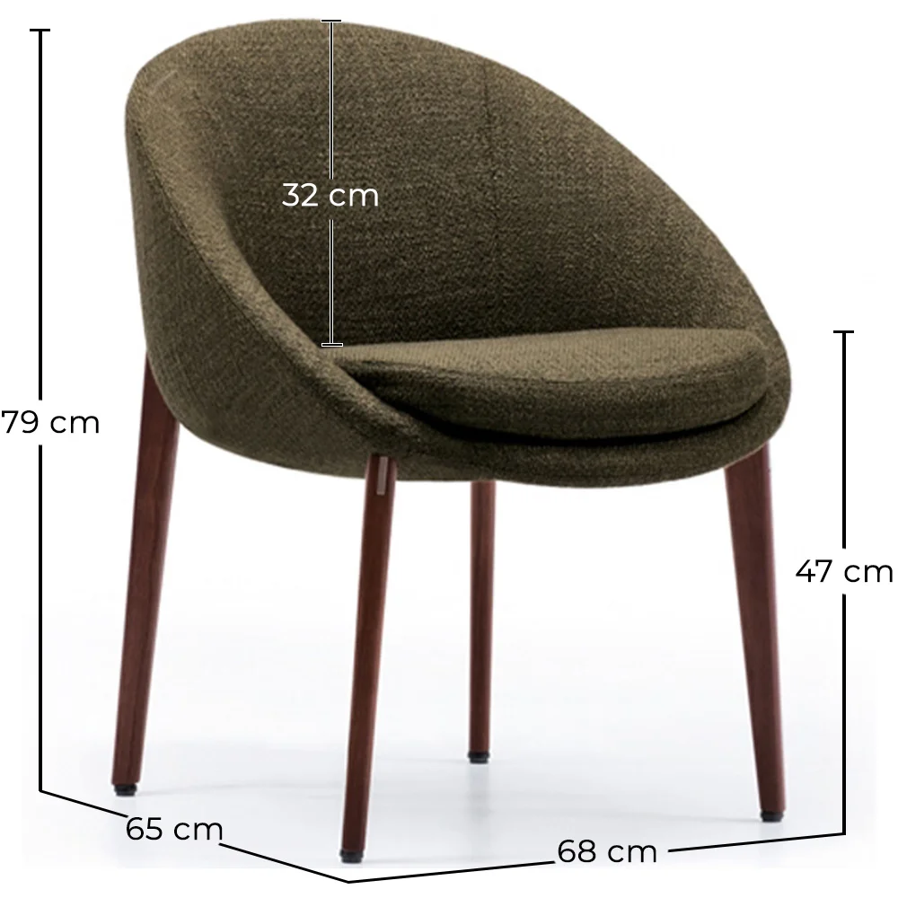 Chaise de Salle à Manger Rembourrée avec Pieds en Bois - Design Moderne pour Restaurants et Hôtels de Luxe image 10