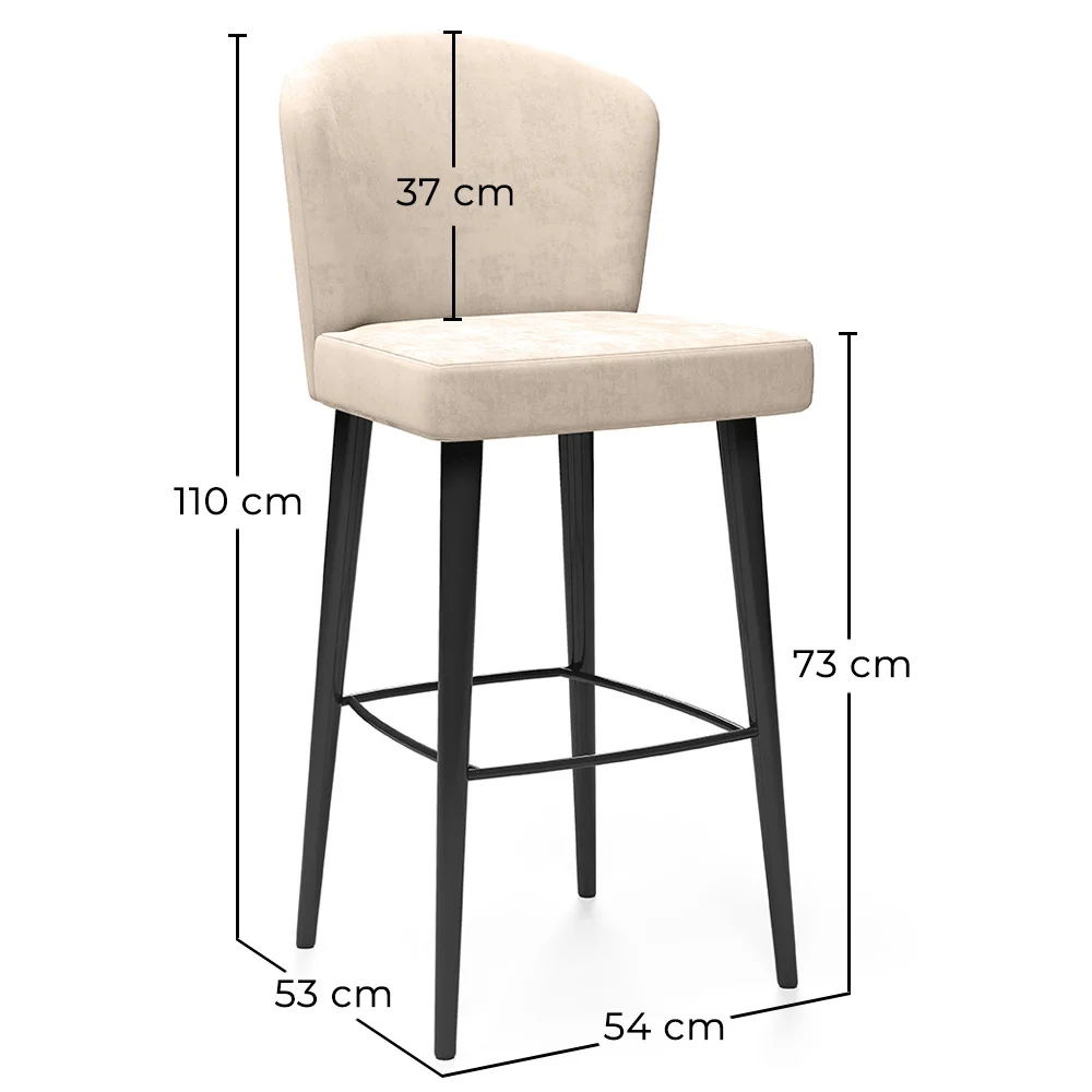 Tabouret de Bar en Velours - Design Moderne et Premium pour Restaurants, Hôtels et Maisons - Velvet Icon image 10