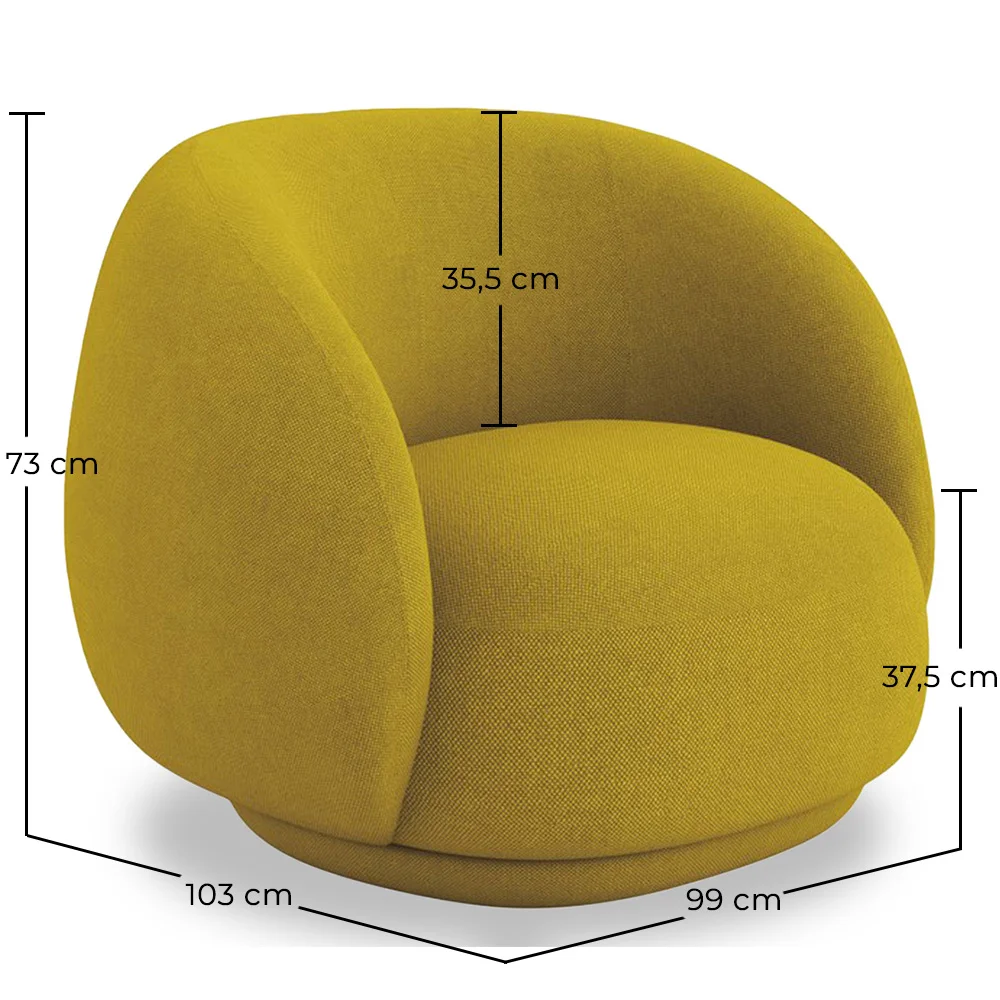 Fauteuil Rembourré au Design Enveloppant - Style Moderne Courbé - Bobby image 10