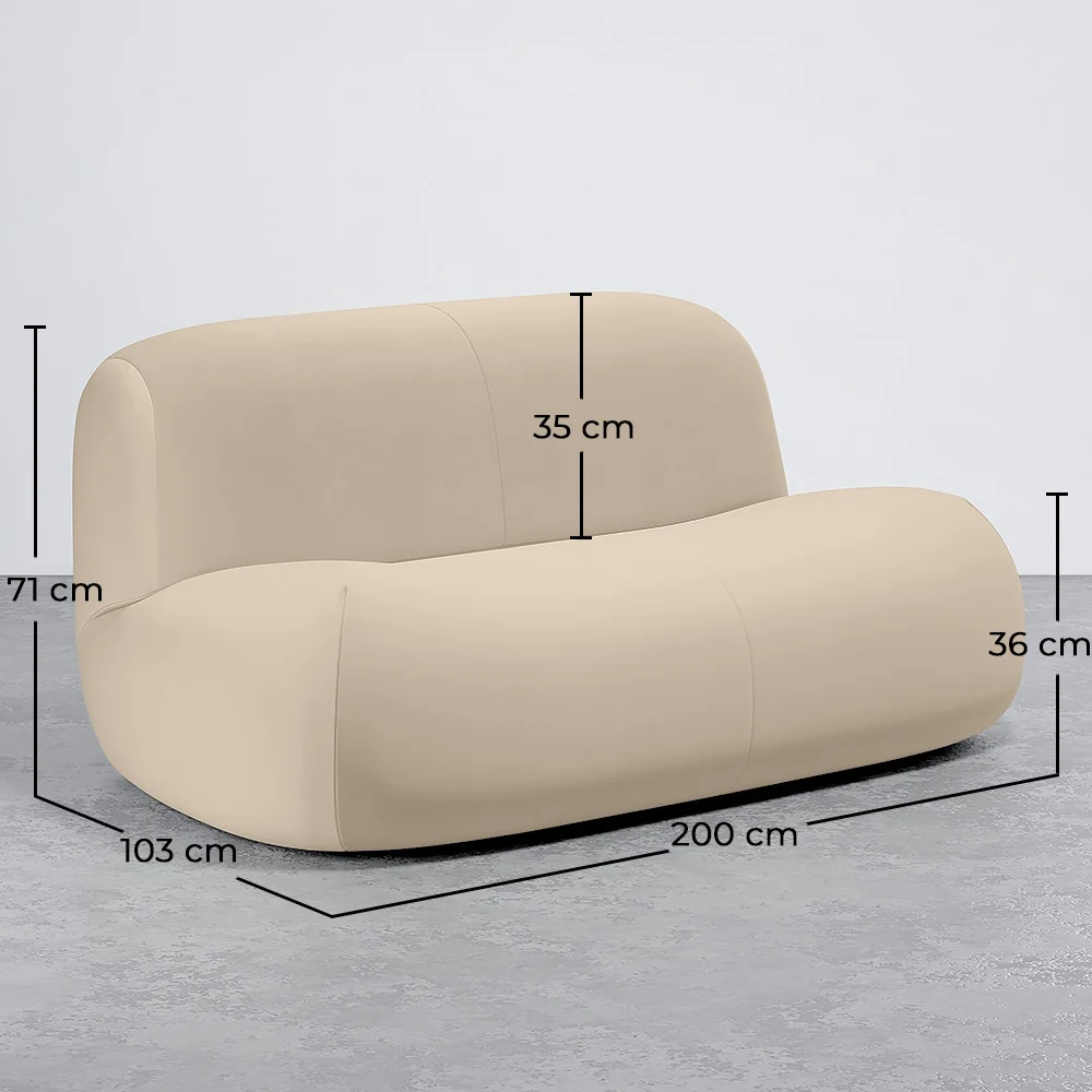 Canapé Moderne Minimaliste Design Courbé Rembourré en Velours - Confort et Style Contemporain - Büba image 10