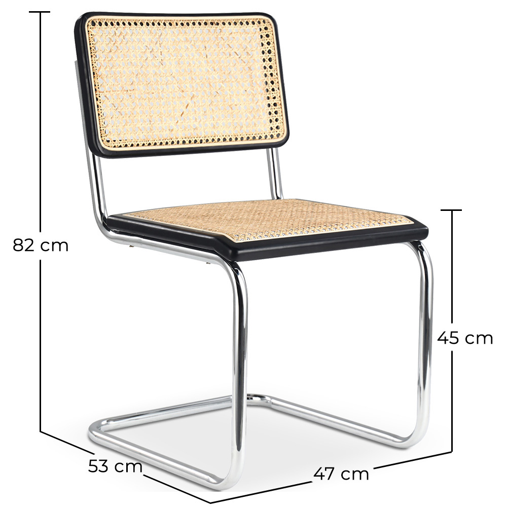 Chaise de Salle à Manger - Design Vintage - Bois et Rotin - Nouvelle Édition - Bruna image 10