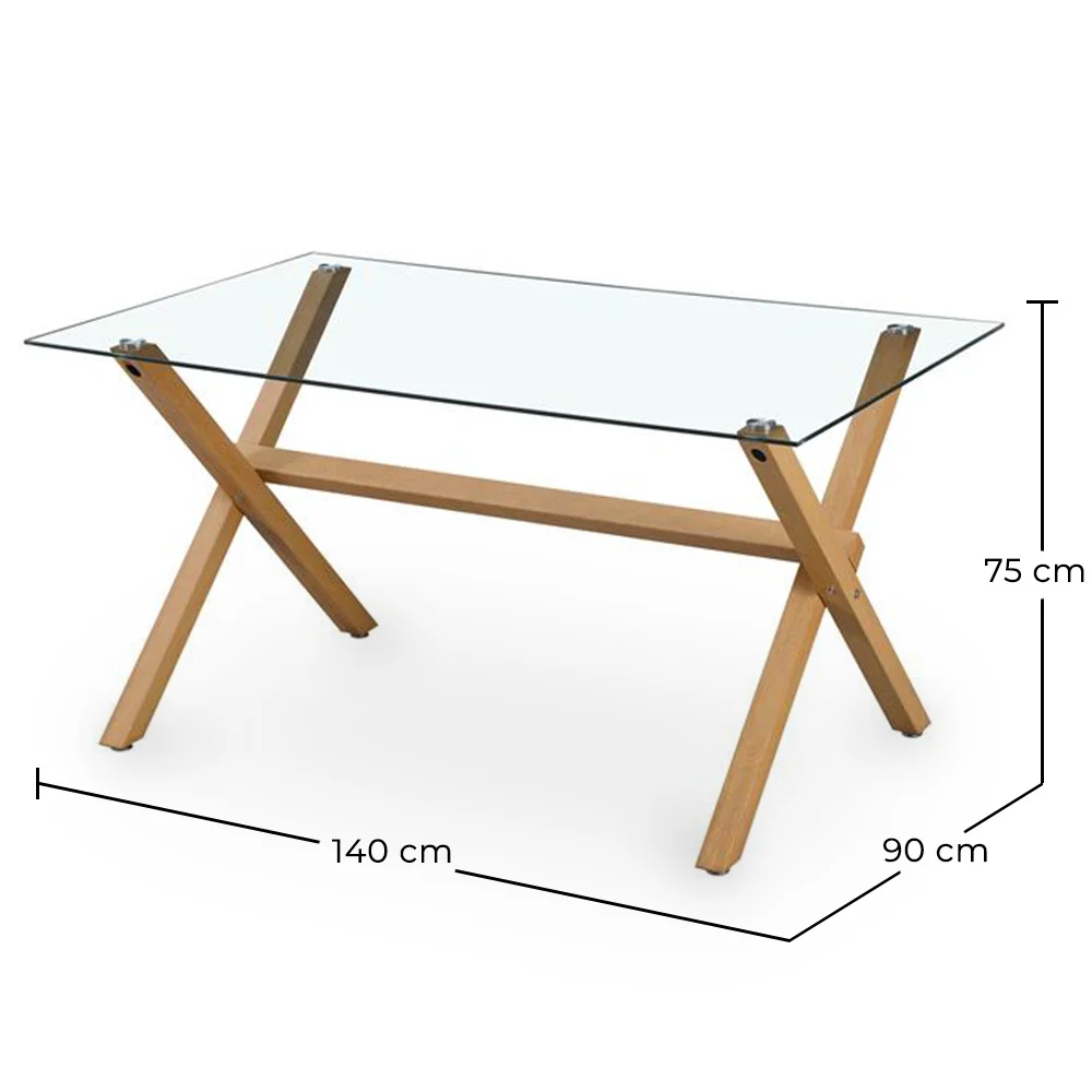 Table à Manger Rectangulaire - Design Scandinave - 6 Couverts - Tesfa image 10