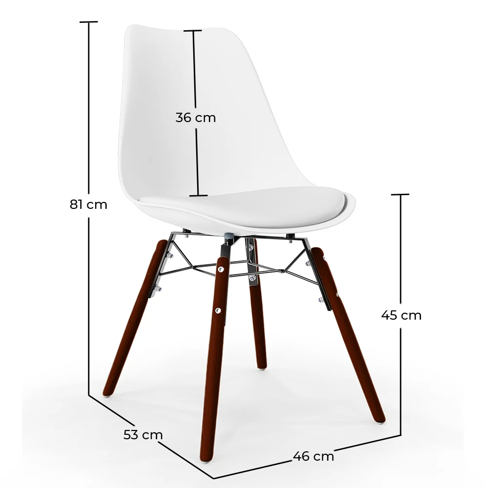 Chaise de Salle à Manger avec Coussin - Design Scandinave et Pieds en Bois Foncé - Skögur image 10