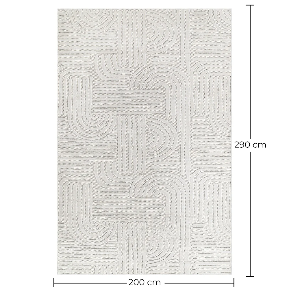 Grand Tapis Design Contemporain et Moderne - Beige (290x200 cm) - Arcus image 10